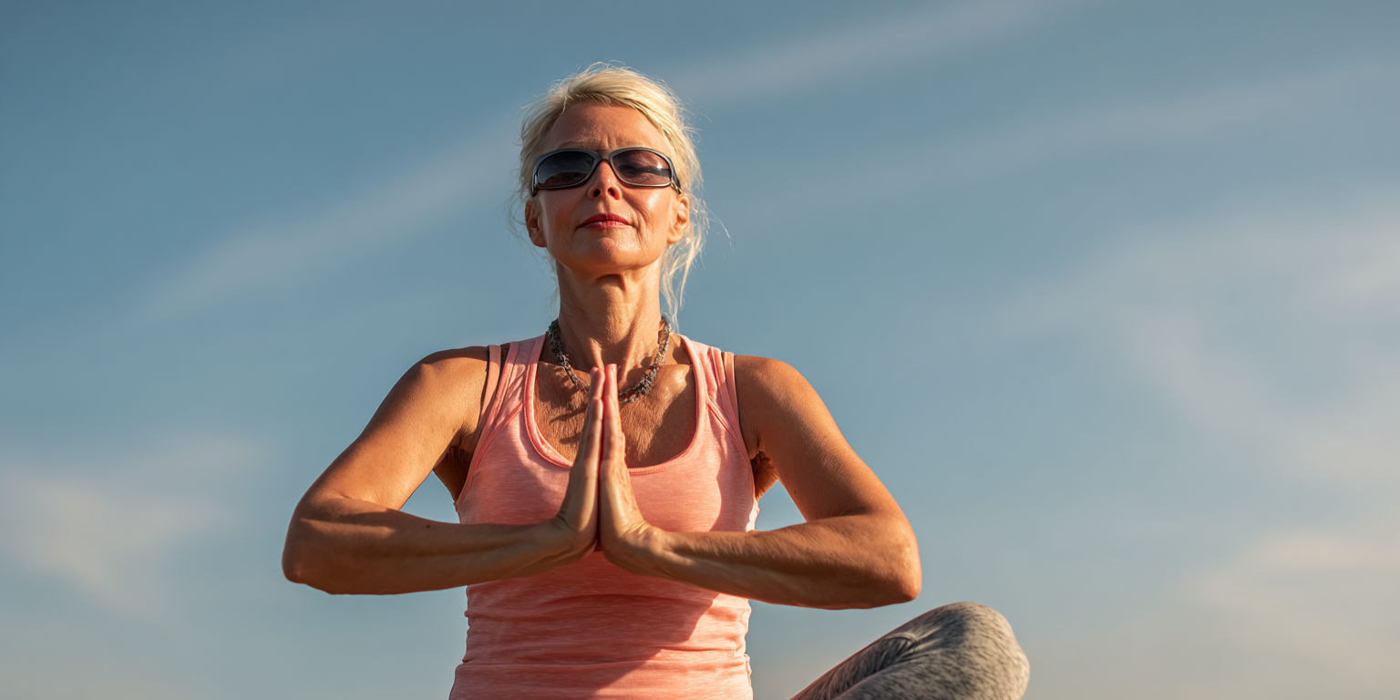 Людина в медитації у  природному оточенні